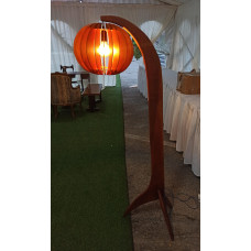 Floor Lamp With Wood Shade